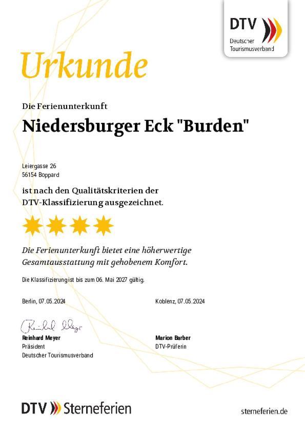 Ferienwohnung Niedersburger Eck, wandern, radfahren, genießen, erholen Boppard Exterior foto